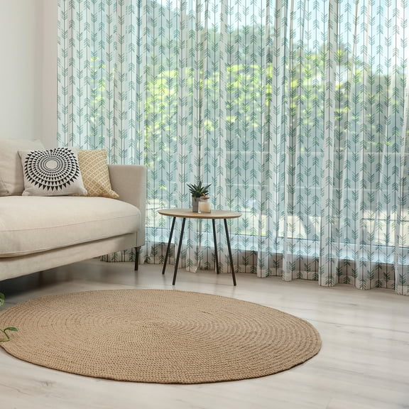 Arrow Tulle Curtains with Rod Pocket, Pastel Color Arrow Pattern Old Tribal in Graphic Art Illustration, Sheer Drape for Wedding Party 2 Panels, 7 Sizes, Black White Green, by Ambesonne