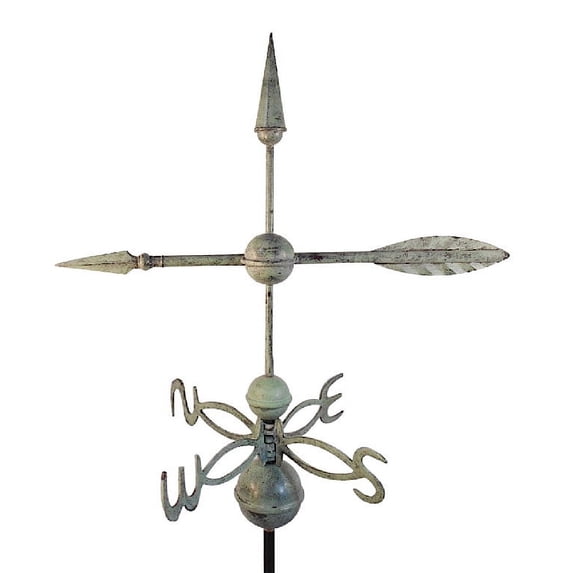 Arrow- Verdigris Aluminum with Dalvento Directionals and Globes
