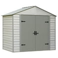 thumbnail image 1 of Arrow Viking 8 x 5 ft. Steel Storage Shed Stoney/Creamy Vanilla, 1 of 2