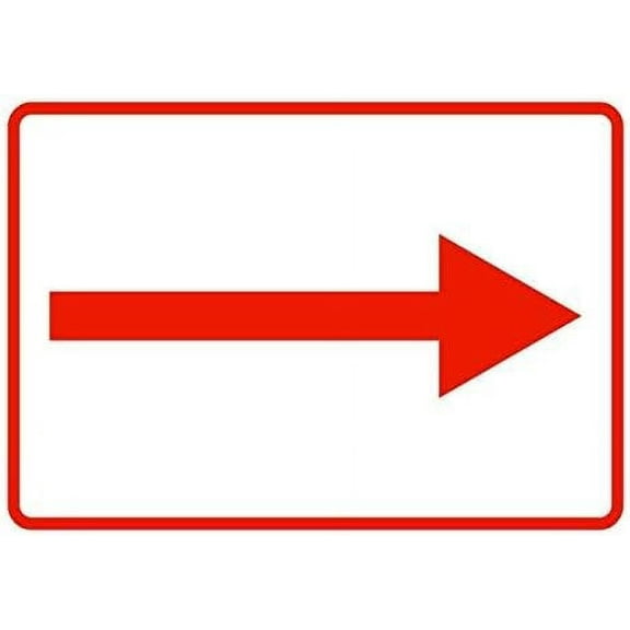Arrow Wall Decor Right Arrow No Parking Business Safety Traffic Signs, Red - 7.5x10.5 - Metal Road Signs Metal