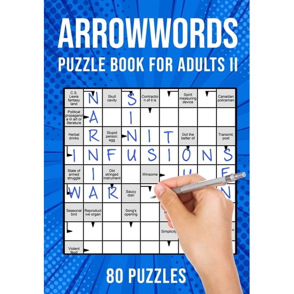 Arrow Word Puzzle Books for Adults: Arrowword Crossword Activity Puzzles Book II 80 Puzzles (UK Version), (Paperback)