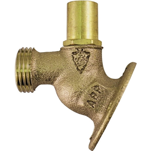Arrowhead Brass 355LSLF Key Lockshield Sillcock Valve, 3/4 x 3/4 in Connection, FIP x Male Hose, 8 to 9 gpm, Bronze Body