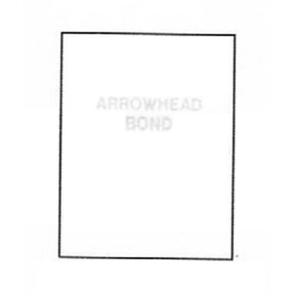 Arrowhead Bond 25% Cotton Letterhead, 8-1/2" x 11", White 24-lb Bond, Watermarked, with Light Cockle Finish - Box of 500 Letterhead Sheets