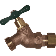 Arrowhead Brass 1/2 In. Compression x 3/4 In. Male Hose Thread No-Kink Hose Bibb - Pack of 12   Garden & Landscape Use, Standard Connection