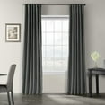 thumbnail image 1 of Half Price Drapes Arrowhead Grey Faux Dupioni Silk Room Darkening Curtains for Bedrooms(1 Panel),50WX 108L, 1 of 6