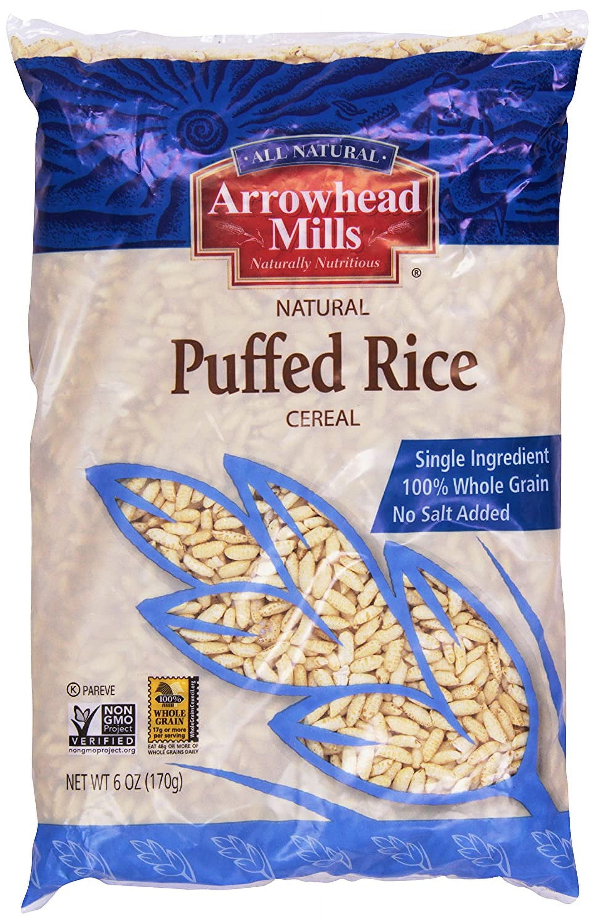Arrowhead Mills - All Natural Puffed Rice Cereal - Case Of 12 - 6 Oz.