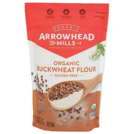 Arrowhead Mills Organic Buckwheat Flour, Gluten Free Flour, 22 oz Bag