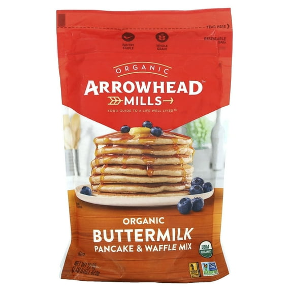 Arrowhead Mills, Organic Buttermilk Pancake & Waffle Mix, 1 lb 6 oz (623 g) Pack of 3