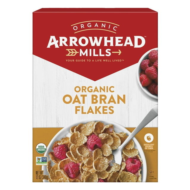 Arrowhead Mills Organic Cereal Oat Bran Flakes