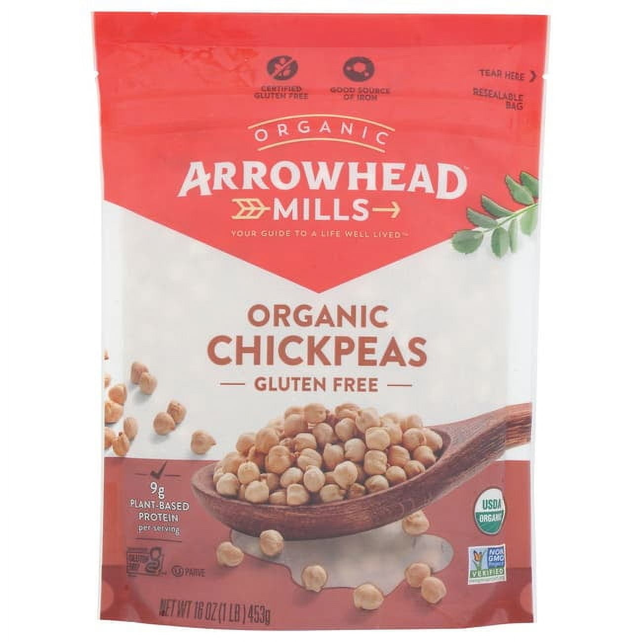 Arrowhead Mills Organic Chickpeas 16 oz Pkg