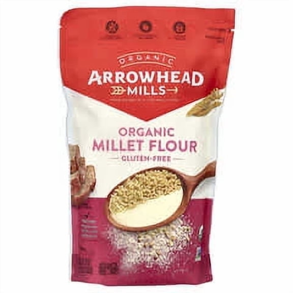 Arrowhead Mills, Organic Millet Flour, Gluten-Free, 23 oz (652 g) Pack of 3