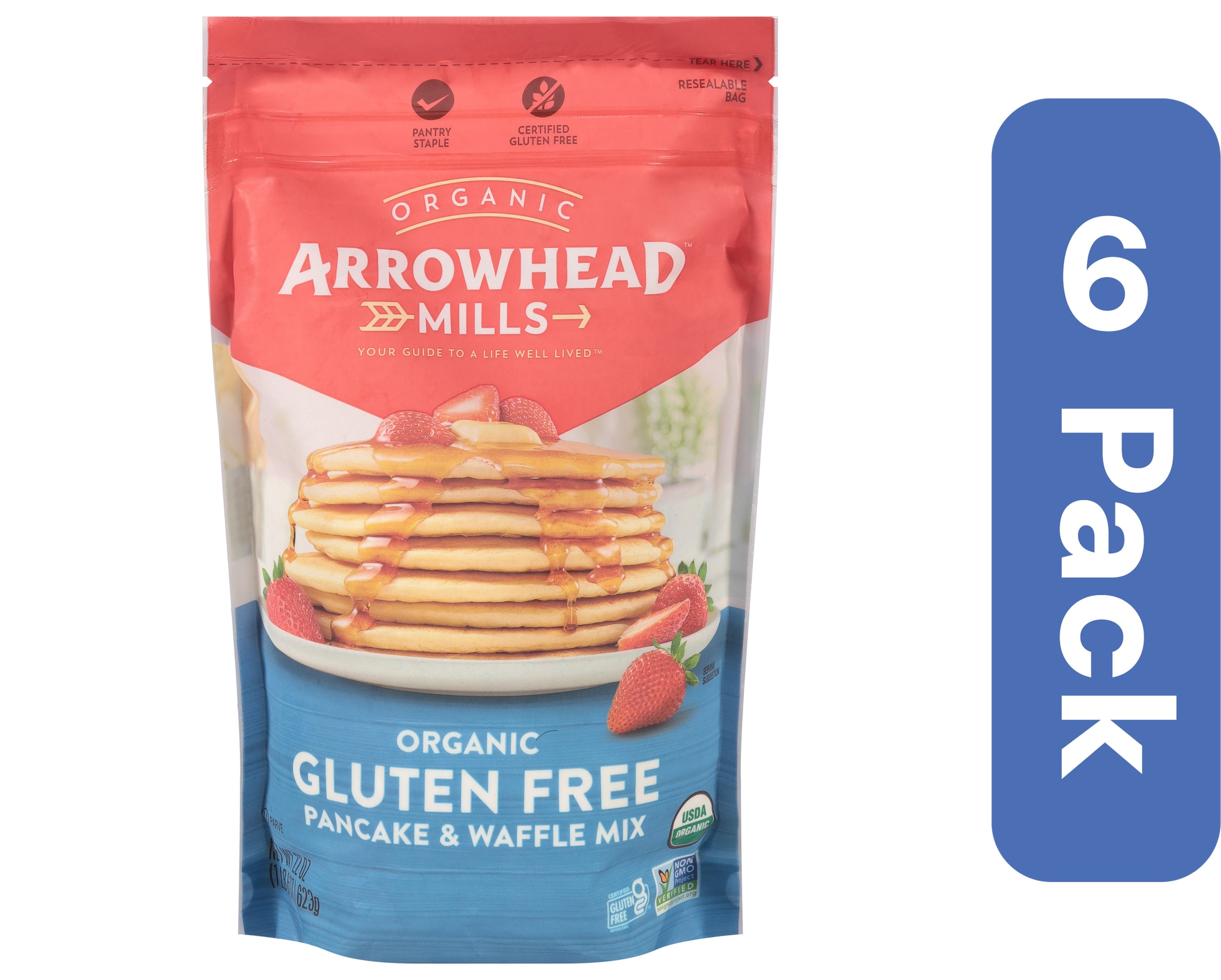 Arrowhead Mills Organic Pancake Mix 22 oz (Pack Of 6)
