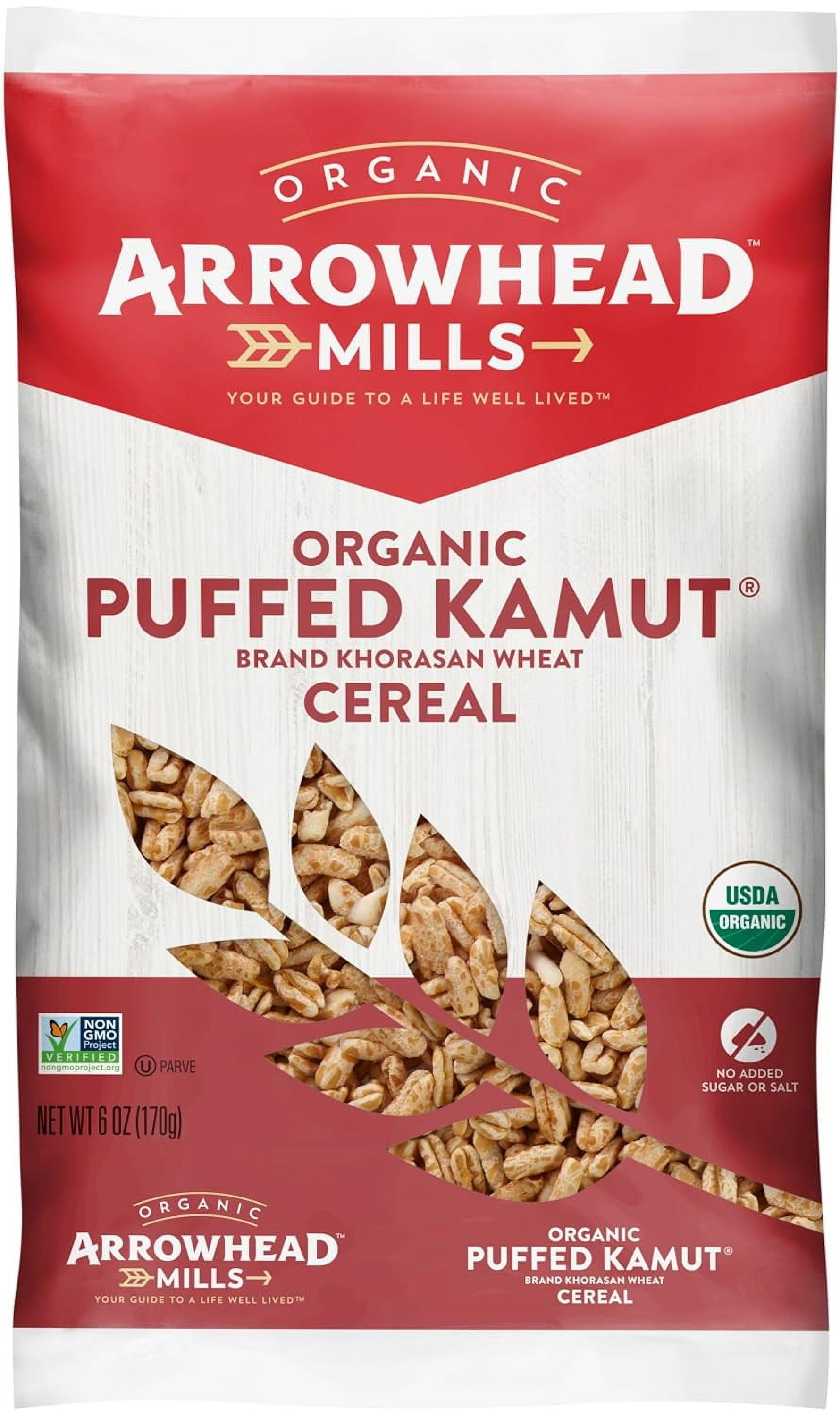 Arrowhead Mills, Organic Puffed Kamut Cereal, 6 oz Pack of 4