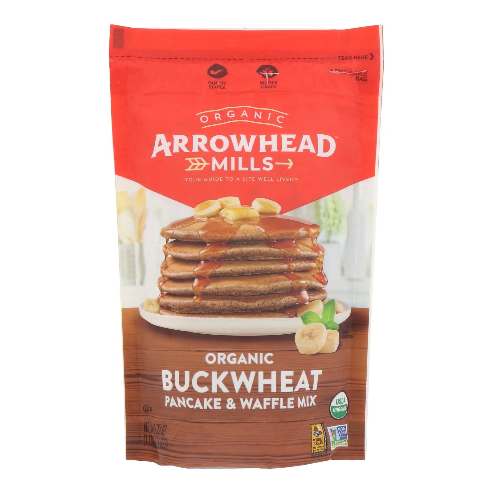 Arrowhead Mills - Pancake Mix Buckwheat - Case of 6-22 OZ