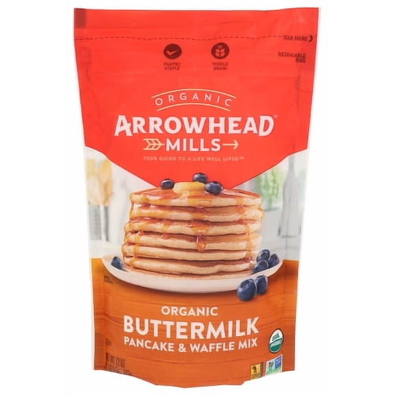 Arrowhead Mills Pancake Mix Buttermilk Organic 22 oz (Pack of 6)
