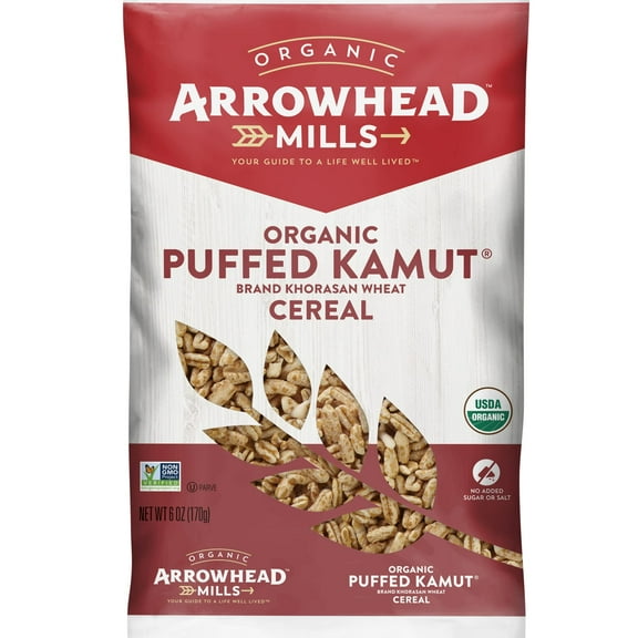 Arrowhead Mills Puffed Cereal, 6 oz (Organic Puffed Kamut, 6oz - Case of 12)