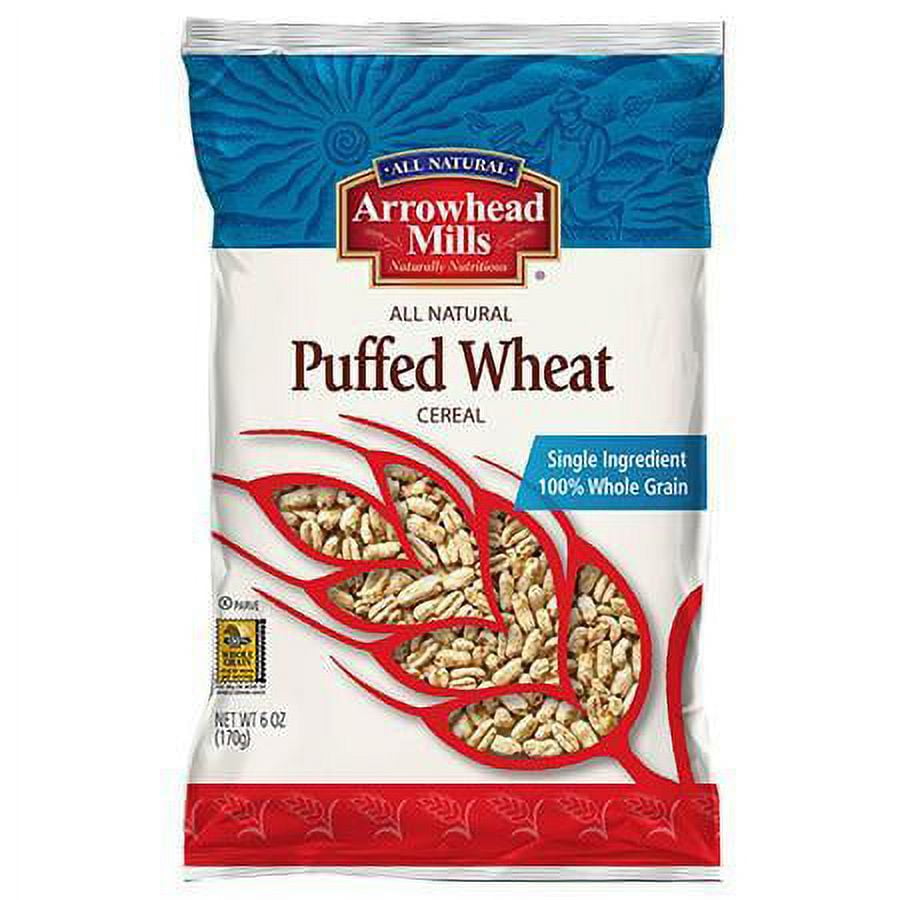 Ounce (Pack of 12), Puffed Wheat, Arrowhead Mills Cereal, Puffed Wheat, oz. Bag (Pack of 12)