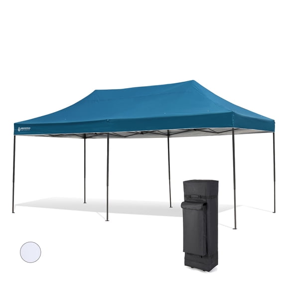 Arrowhead Outdoor 10’ x 20’ Blue Pop Up Outdoor Canopy, Water and UV Resistant Adjustable Height