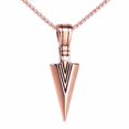 thumbnail image 1 of Arrowhead Pendant Necklace Stainless Steel Spear Point Jewelry for Men, 1 of 1