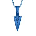 thumbnail image 1 of Arrowhead Pendant Necklace Stainless Steel Spear Point Jewelry for Men, 1 of 1
