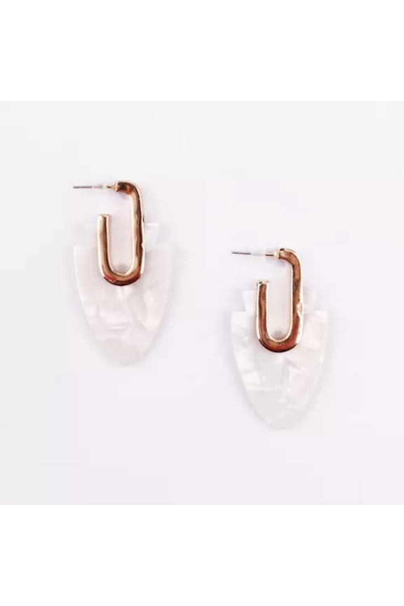 Arrowhead Shape Acrylic Resin Statement Hoop Earrings Women 2019 Spring Jewelry