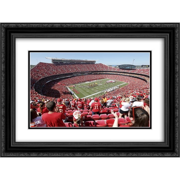 Arrowhead Stadium 2x Matted 24x20 Black Ornate Framed Art Print from the Stadium Series