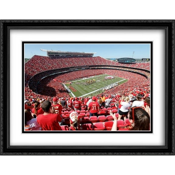 Arrowhead Stadium 2x Matted 36x28 Large Black Ornate Framed Art Print from the Stadium Series