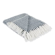 Arrowhead Woven Throw, 50x60" with 3" Fringe, French Blue, 1 Piece