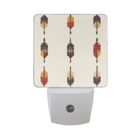 Arrowheads Pixel Style LED Night Light with Smart Sensor Plug Into Wall Dusk to Dawn 2 packs