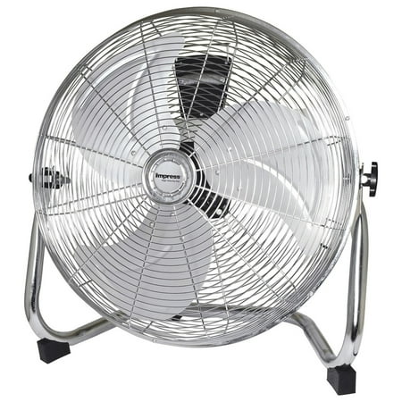Impress - 18" Floor Fan - Chrome