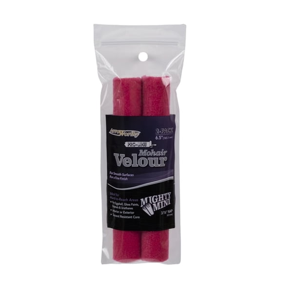 Arroworthy 0.19 x 6.5 in. Pro-Line Mighty Mini Mohair Blend Mini Paint Roller Cover - Pack of 2