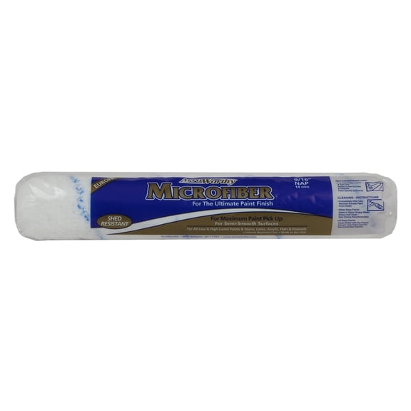 Arroworthy 1807932 Microfiber 14 in. Paint Roller Cover for Semi-Smooth Surfaces, White