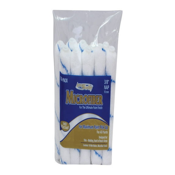 Arroworthy 4-MFR3CK Nap Microfiber Mini Roller Cover, 4" x 3/8", 10 Pack