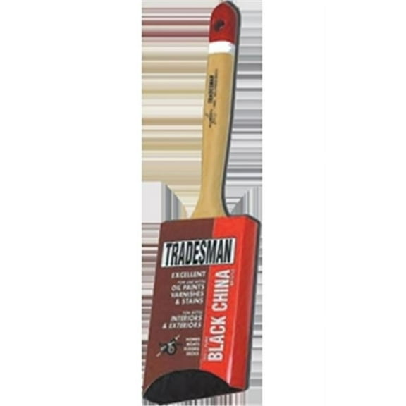 Arroworthy 5022 2-1/2" Tradesman Black China Angular Brush, 2.5"