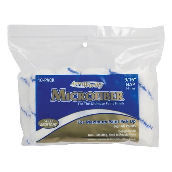 Arroworthy Microfiber 0.56 x 4 in. Paint Roller Cover, Blue & White - 10 Per Pack