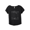 thumbnail image 1 of Arrows Antiquity Women's Fashion Slouchy Dolman T-Shirt Tee Heather Black Large, 1 of 3