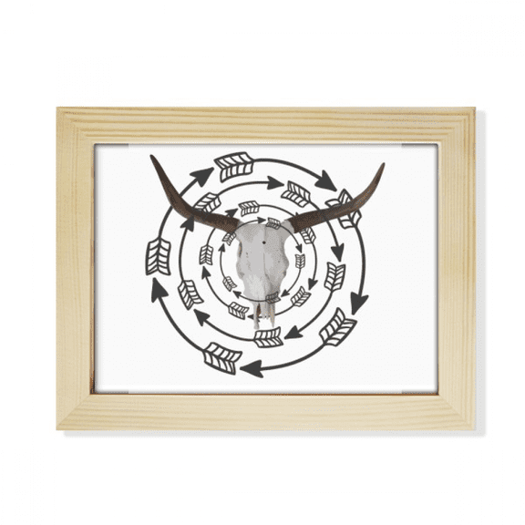 Arrows Horns Radiate Around Desktop Photo Frame Picture Art Decoration Painting 6x8 inch