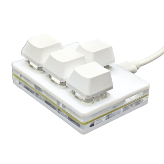 Arrows Key Keyboard 4-Key WASD Programmable Keypad Single Hand Hot Swappable Mechanical Switches for PC Laptop
