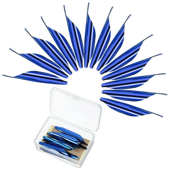 Arrows Spin Vanes, 50 Pack 1.8 Inch Plastic Arrow Fletching for DIY Shooting Blue