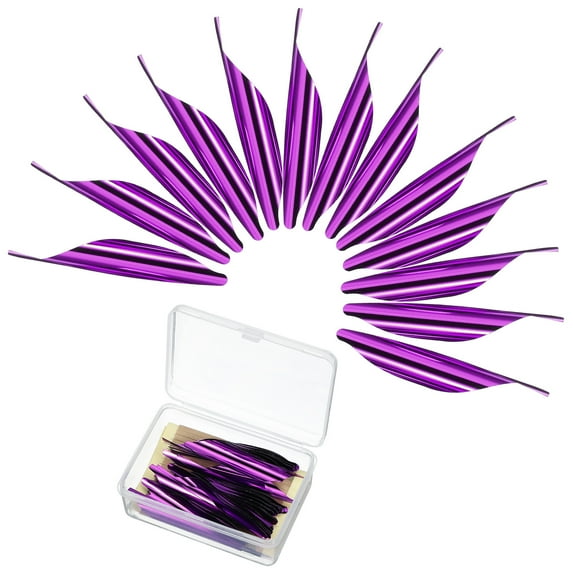 Arrows Spin Vanes, 50 Pack 1.8 Inch Plastic Arrow Fletching for DIY Shooting Purple