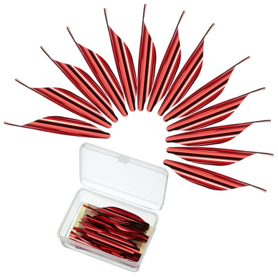 Arrows Spin Vanes, 50 Pack 1.8 Inch Plastic Arrow Fletching for DIY Shooting Red