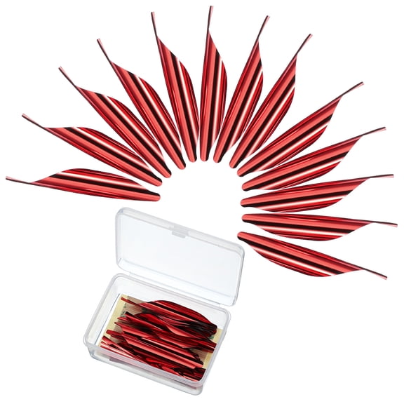 Arrows Spin Vanes, 50 Pack 1.8 Inch Plastic Arrow Fletching for DIY Shooting Red