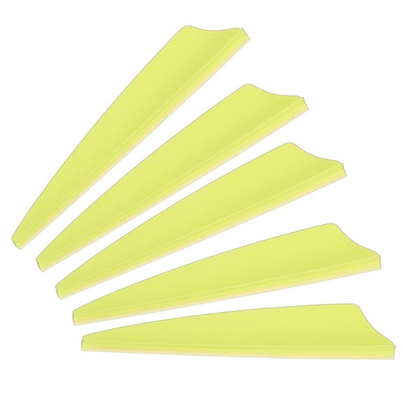 Arrows Vanes, 36 Pack 2.5 Inch Arrow Fletching Archery Arrow Feather Shield Fletch for DIY Target Shooting, White Yellow