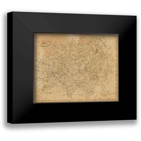 Arrowsmith, Aaron 14x12 Black Modern Framed Museum Art Print Titled - Asia, 1812