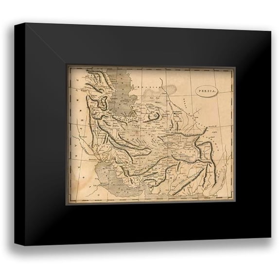 Arrowsmith, Aaron 14x12 Black Modern Framed Museum Art Print Titled - Persia, 1812