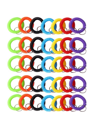  BESPORTBLE 8Pcs Coiled Lanyard Spring Coil Keychain