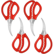 Arroyner 4Pcs Heavy Duty Kitchen Stainless Steel Seafood Scissors for Lobster Shrimp Fish Crawfish Kitchen Shears Multi-Purpose Peeling Tools