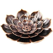 Arroyner Red-brown Alloy Lotus Incense Holder Plant Hanger with 6 Hole Design