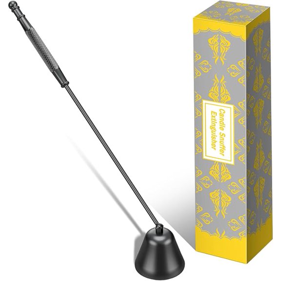 Arroyner Candle Snuffer Wick Extinguisher with Long Handle, Black