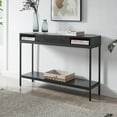 thumbnail image 1 of Henn&Hart 45" Blackened Bronze/Black Grain Console Table, 1 of 5